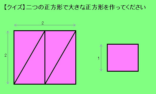 正方形を作るクイズ問題