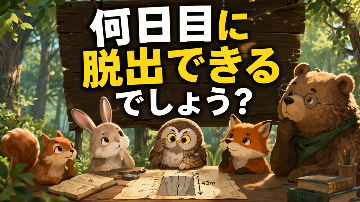 43���[�g���̌��A8���[�g���o����3���[�g��������ꍇ�A�����ŒE�o�ł��邩