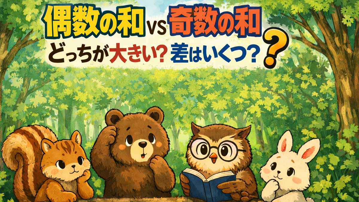 1����100�܂ł̐����ŋ����̘a�Ɗ�̘a�͂ǂ��Ƃ��傫��