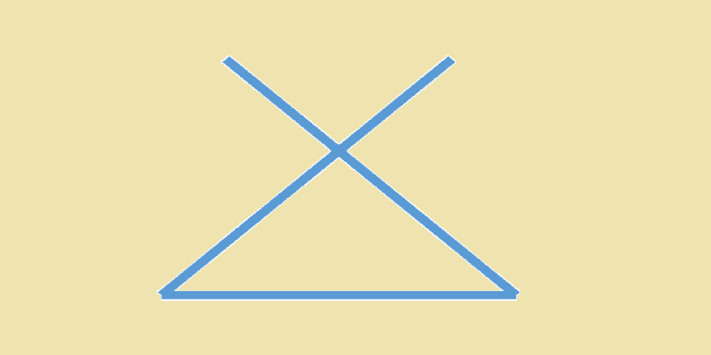 クイズ、2本の線を追加して三角形を10個作る