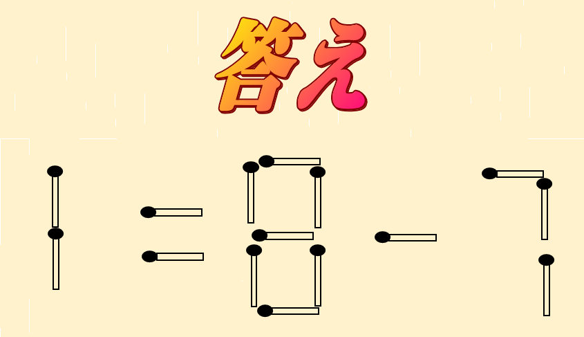 マッチ棒 9+1=0 | マッチ棒クイズ